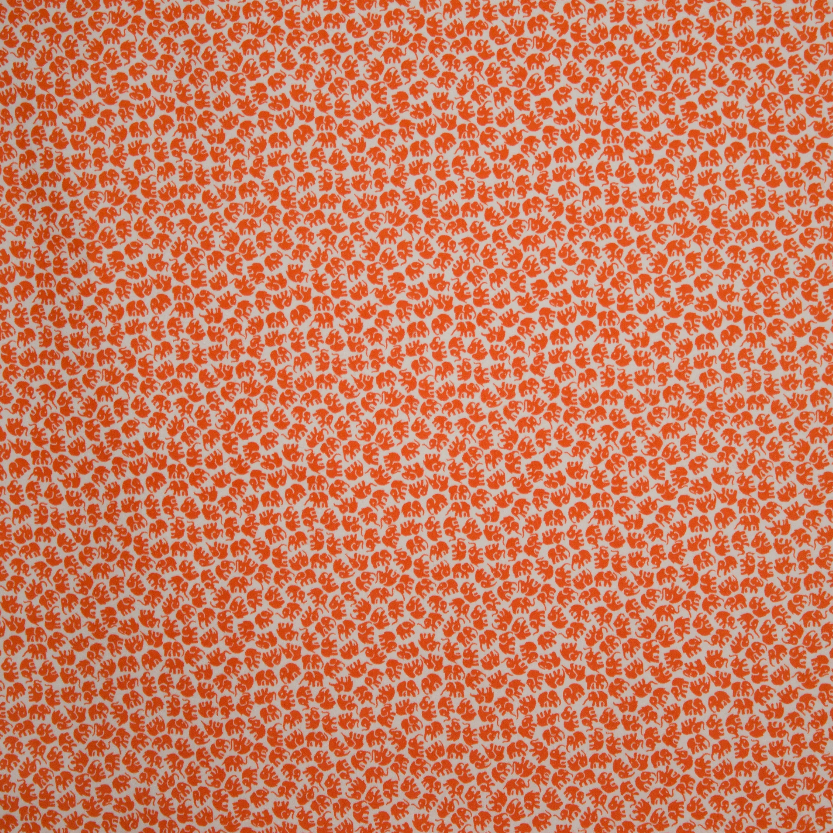 Flanel met oranje olifantjes
